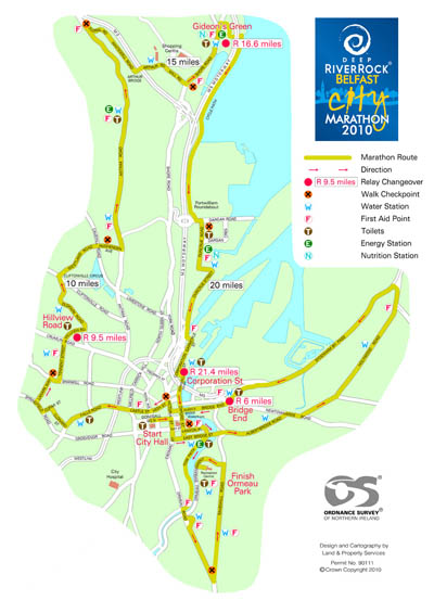 Belfast City Marathon Route